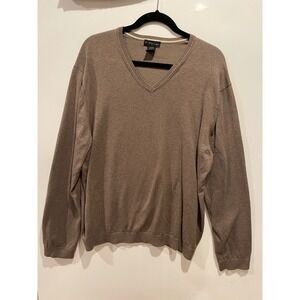 Mens V-neck Pullover XL Cotton Blend